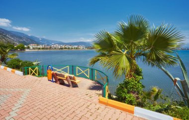 Quay Finike, Antalya ili iskele boyunca. Türkiye