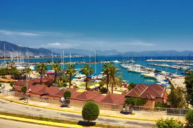 Finike, Antalya İli Marinada görünümünü. Türkiye
