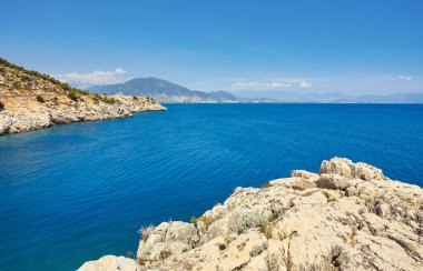 Türkiye'de deniz plaj. Güzel yaz manzara