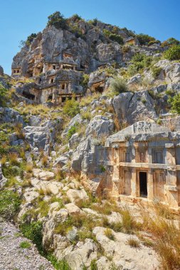 Mür antik kenti, Likya kaya mezarları. Türkiye