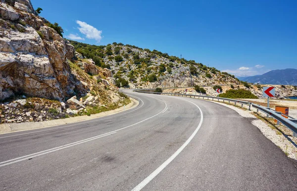 Carretera Campo Para Coches Largo Costa — Foto de Stock