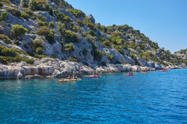 Türkiye'de deniz plaj. Güzel yaz manzara