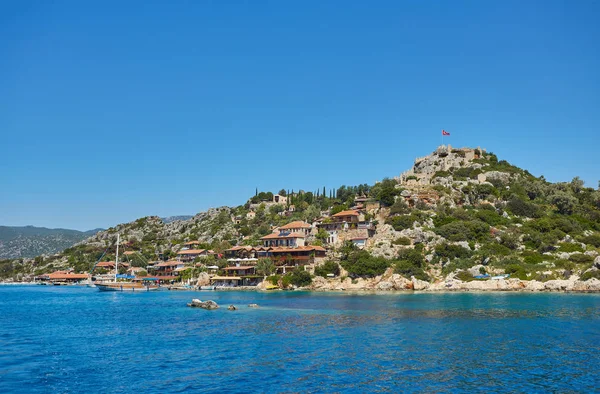 Hav Nära Ruiner Den Antika Staden Kekova Turkiet — Stockfoto