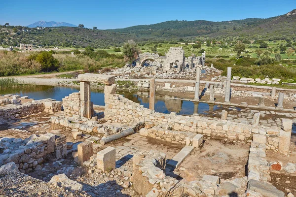 Αγωγός Οδός Στα Ερείπια Της Αρχαίας Patara Επαρχία Αττάλειας Τουρκία — Φωτογραφία Αρχείου