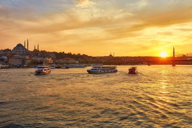 dramatik bir günbatımı güneş, İstanbul