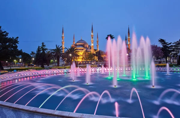 Fountain Background Sultanahmet Mosque — Stock Photo, Image