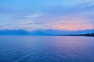 Antalya Toros Dağları ufuk, siluet, siluetinin panoramik