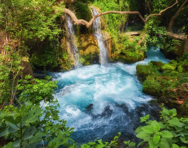 Blick Auf Den Wasserfall Oberer Duden Der Stadt Antalya Türkei — Stockfoto