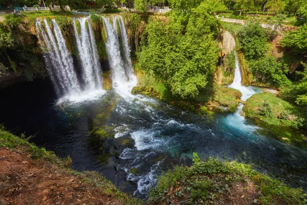 Utsikt Över Vattenfallet Övre Duden Staden Antalya Turkiet — Stockfoto