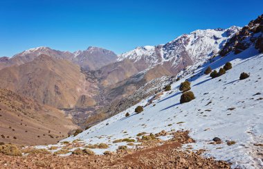 Jebel Toubkal içinde yüksek Atlas Dağları,'in Kuzey Afrika ve Arap dünyası, Fas görüntüleyin