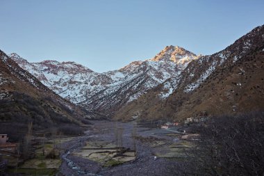 Toubkal - en yüksek dağ Atlass en yüksek dağlar Fas, Afrika