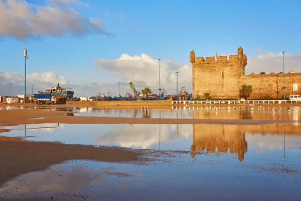 Versterkte Muur Van Essaouira Met Het Kanon Toren — Stockfoto
