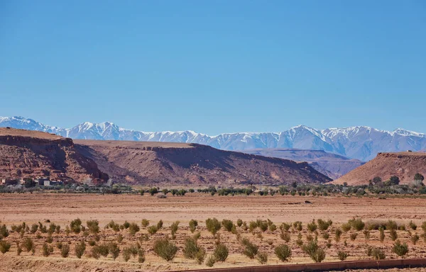 Μαρόκο High Atlas Τοπίο Κοιλάδα Κοντά Στο Μαρακές Στο Δρόμο — Φωτογραφία Αρχείου