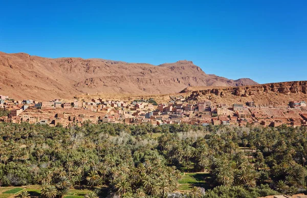 Wide Landscape Village Dades Valley Morocco Africa Stock Image