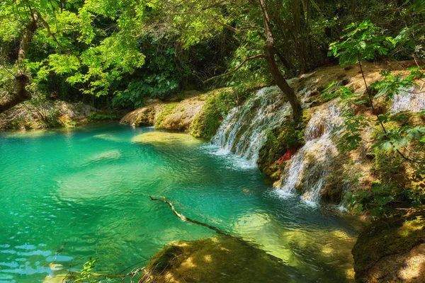 Krásný Vodopád Hlubokém Lese Antalya Turecko Blízký Východ Kurshunlu Vodopády — Stock fotografie