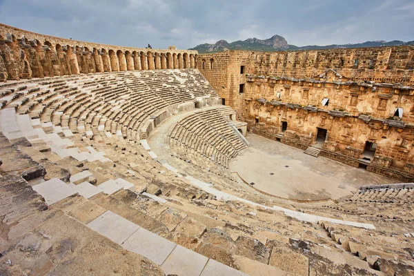 Oude Amfitheater Aspendos Antalya Turkije Stock Beeld — Stockfoto