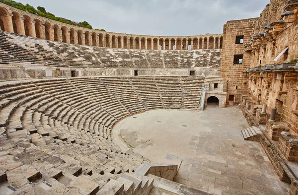 Antika Amfiteatern Aspendos Antalya Turkiet Lager Bild — Stockfoto