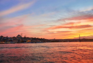 dramatik bir günbatımı güneş, İstanbul