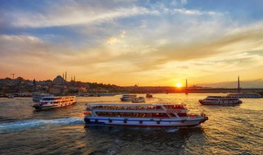 dramatik bir günbatımı güneş, İstanbul