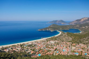 Ölüdeniz, Fethiye mavi lagün havadan görünümü
