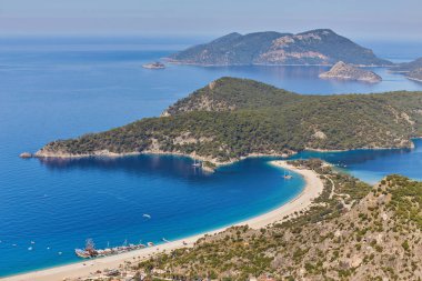 Ölüdeniz, Fethiye mavi lagün havadan görünümü