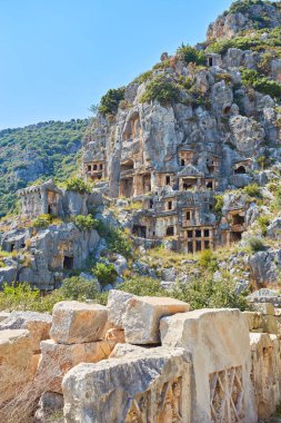 Mür antik kenti, Likya kaya mezarları. Türkiye
