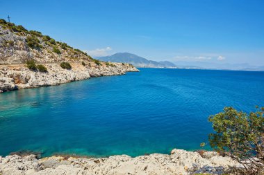 Türkiye'de deniz plaj. Güzel yaz manzara