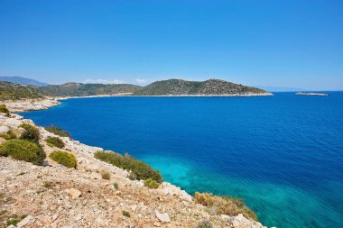 Türkiye'de deniz plaj. Güzel yaz manzara