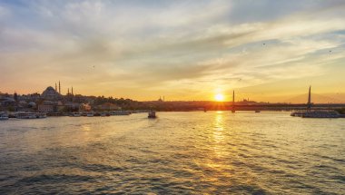 dramatik bir günbatımı güneş, İstanbul