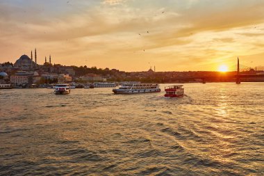 dramatik bir günbatımı güneş, İstanbul