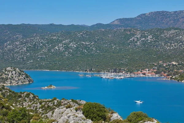 Hav Nära Ruiner Den Antika Staden Kekova Turkiet — Stockfoto