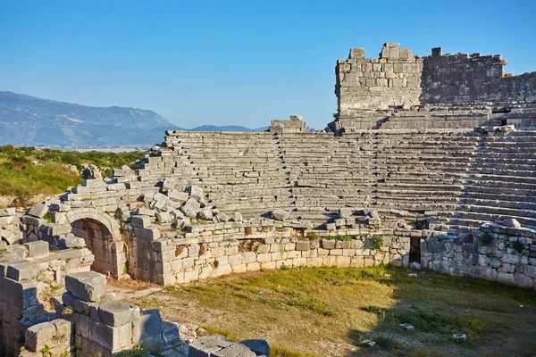 Anfiteatro Letoon Santuario Diosa Leto Cerca Antigua Ciudad Lycian Xanthos —  Fotos de Stock