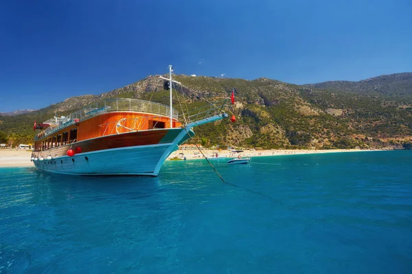 Dead Sea Oludeniz Situated Turkey South West Coast Pristine White — Stock Photo, Image