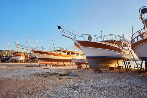 Fish Cutter Repaired Dutch Shipyard — Stock Photo, Image