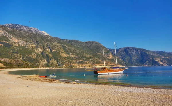 Mrtvé Moře Oludeniz Nachází Turecku Jihozápadní Pobřeží Nedotčené Bílé Pláže — Stock fotografie