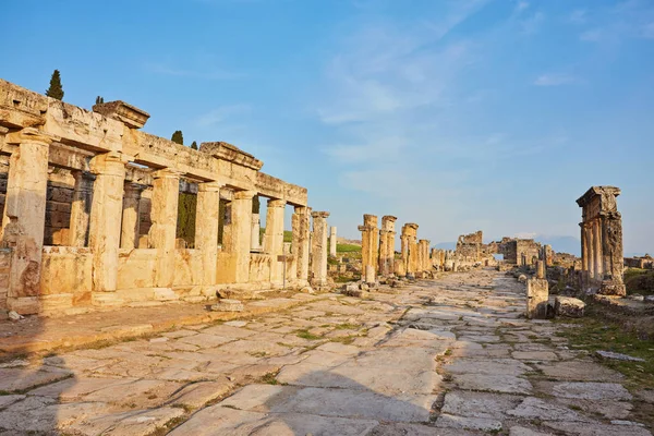 Hierápolis Ruínas Cidade Antiga North Roman Gate Pamukkale Denizli Turquia — Fotografia de Stock