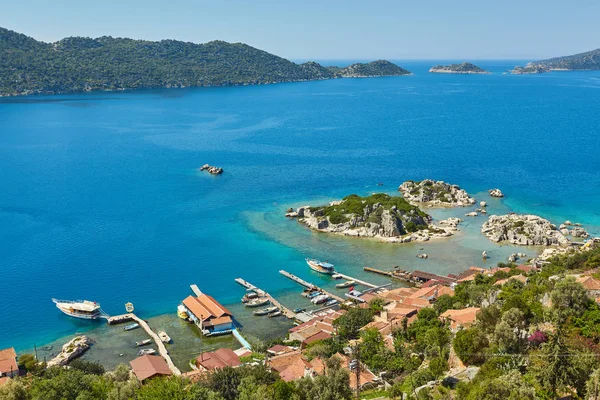 Görkemli panoramik Kekova Adası ve Kaleköy, Demre İlçesi, Türkiye