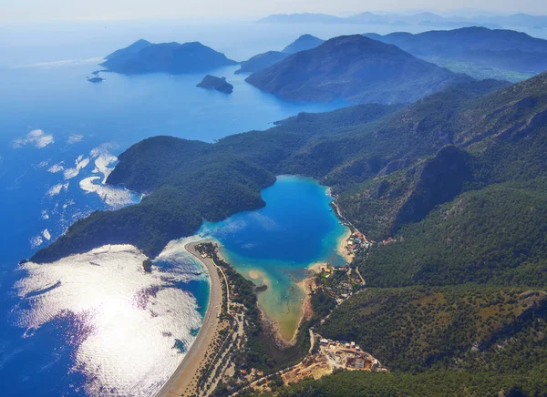 Turkiet Sydvästra Ligger Kust Med Dess Orörda Vita Sandstränder Och — Stockfoto