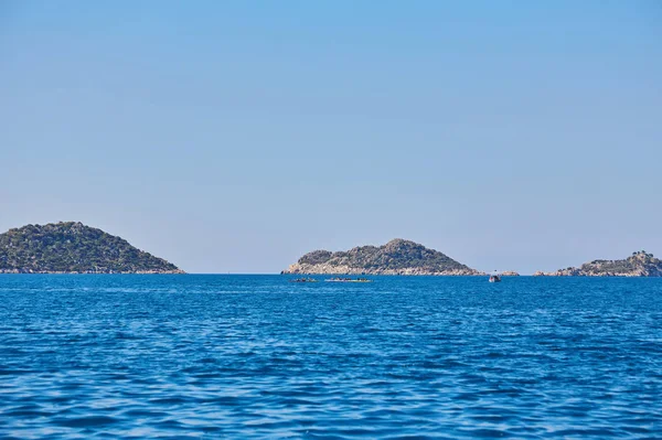 Scogliere Bianche Acqua Blu Kekova — Foto Stock