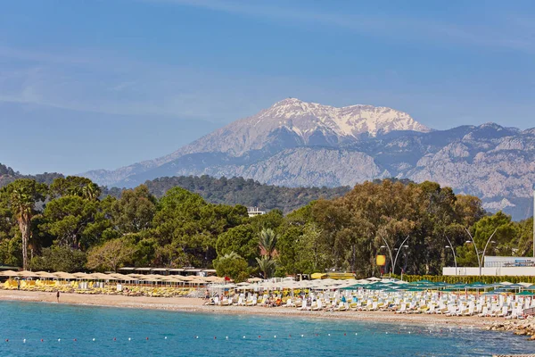 Côte Mer Méditerranée Avec Vue Sur Les Montagnes Kemer Turquie — Photo