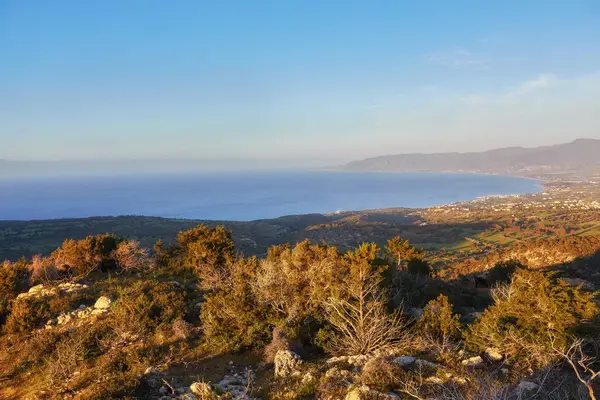 Vrchol Hory Kypr Národní Park Akamas Poloostrov — Stock fotografie