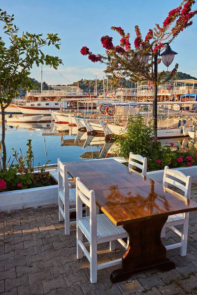 Nejlepší Způsob Jak Dokončit Den Turecké Riviéře Navštívit Jeden Restaurace — Stock fotografie