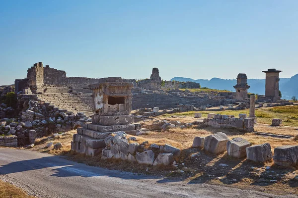 Αρχαία Πόλη Της Ξανθοσ Λητώον Xantos Xhantos Xanths Στο Κας — Φωτογραφία Αρχείου