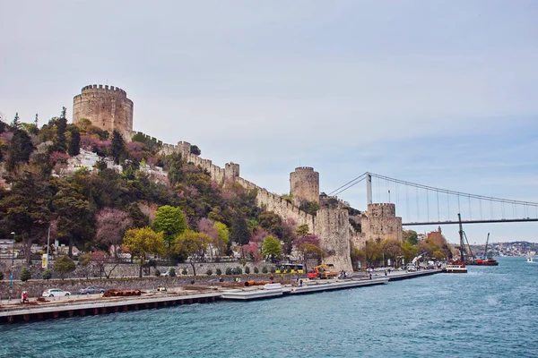 Castillo Rumelian Costa Del Estrecho Del Bósforo Ciudad Estambul Turquía — Foto de Stock