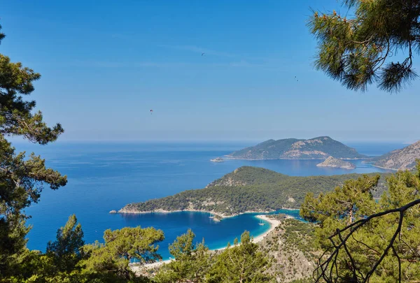 Letecký Pohled Modrou Lagunu Ölüdeniz Fethiye — Stock fotografie