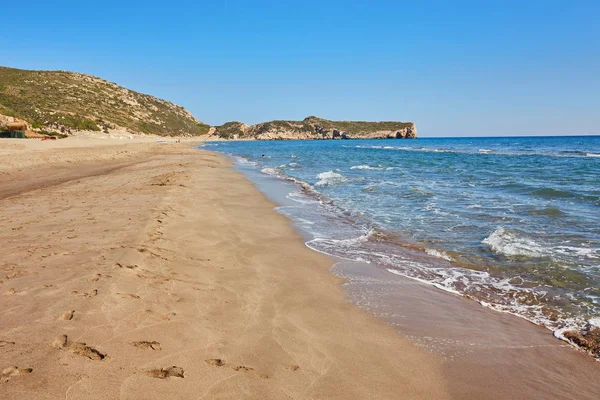 Λευκή Αμμόλοφους Στην Παραλία Patara Επαρχία Αττάλειας Τουρκία — Φωτογραφία Αρχείου