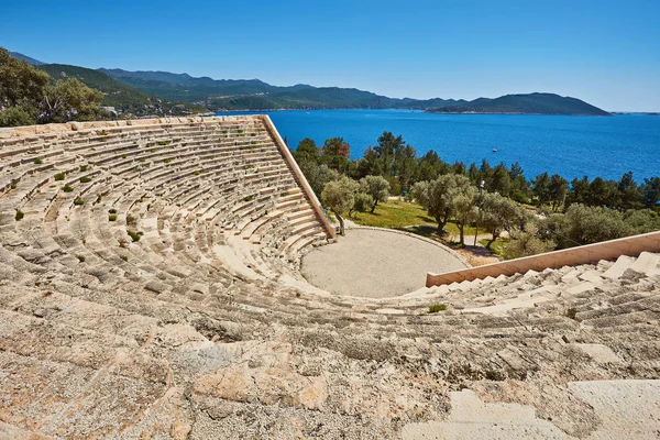 Teatro Antiphellos Cidade Antiga Kas Antalya — Fotografia de Stock
