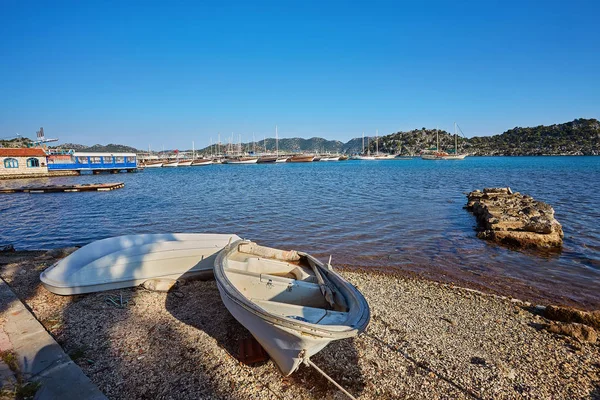 小船和游艇 土耳其 Kekova 岛附近 — 图库照片