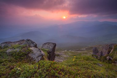 Renkli güzel gün batımı