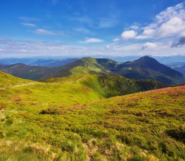 F ile kaplı dağ zirveleri ile güzel dağ manzarası